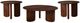 Coaster® Dale 3-Piece Brown Occasional Table Set-0