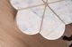 A & B Home Brass Inlay Flower-Shaped Tabletop With White Marble Base-1