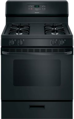 Hotpoint® 30" Black Freestanding Gas Range