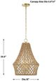 Uttermost® Macrame Brown/Gold 4-Light Pendant-2