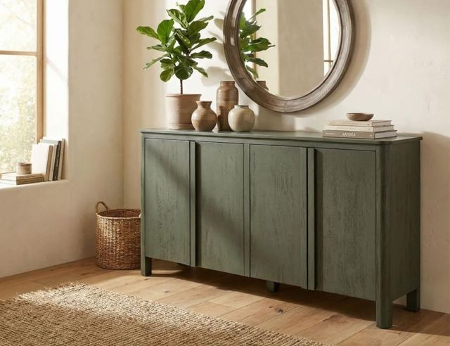 International Furniture Direct Xel-Ha Green Console-1