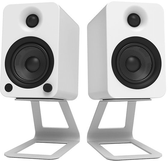 Kanto White Desktop Speaker Stand Pair-1