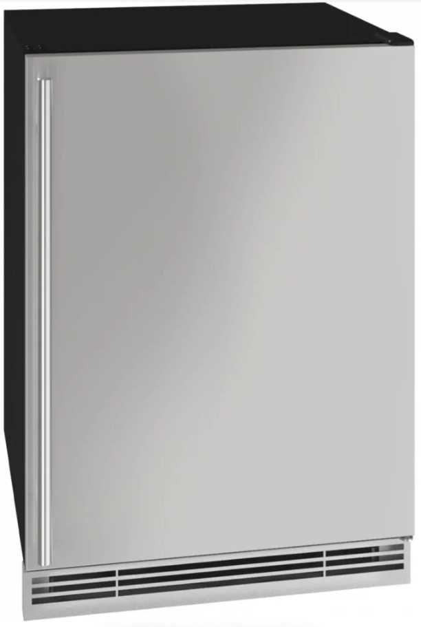 U-Line® Black/Stainless Steel 24" Beverage Center-0
