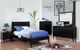Furniture of America® Lennart 4-Piece Black Full Panel Bedroom Set-0