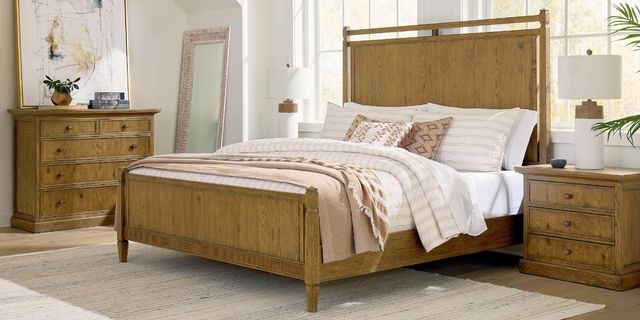 Bassett® Furniture Surry Truffle Oak Queen Panel Bed-3