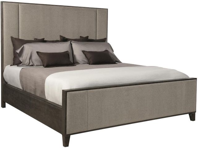 Bernhardt Linea Upholstered Charcoal Panel Bed-0