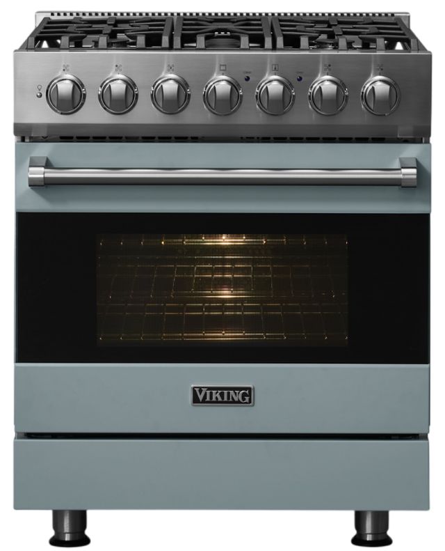 Viking® 3 Series 30" November Sky Pro Style Dual Fuel Range-2