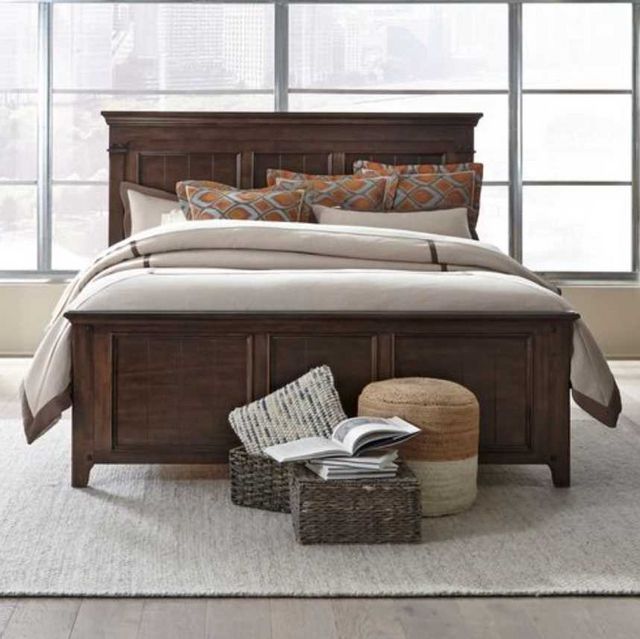 Liberty Furniture Saddlebrook Tobacco Queen Panel Bed-1
