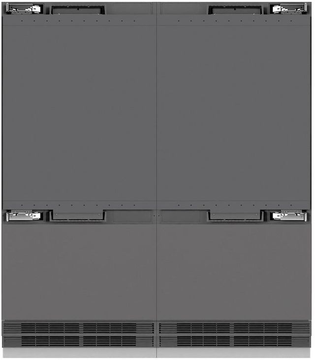 ZLINE Autograph Edition 72" 39.6 Cu. Ft. Panel Ready Built-In French Door Refrigerator with Graphite Gray Interior and Polished Gold Accents-2