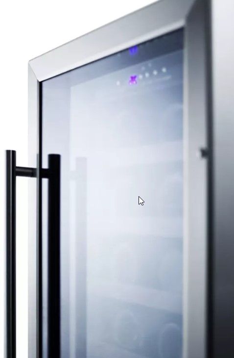 Summit® Black 18'' Dual-Zone Left Hinged Built-In Wine Cellar-2