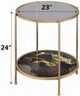 ACME Furniture Fiorella Glass Top End Table with Black/Champagne Base-2