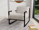 International Furniture Direct Galena Blacksmithing Matte Brown/Ivory Arm Chair-1