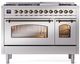 Ilve® Nostalgie II Series 48" Stainless Steel Pro Style Dual Fuel Range-0