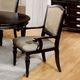 Furniture of America® Harrington Dark Walnut/Tan 2-Piece Dining Arm Chair Set-2