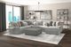 Jackson Furniture Canyon 5-Piece Gray/Platinum/Zinc Right-Arm Facing Sectional and Ottoman-1