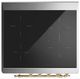 Ilve® Majestic III 30" Emerald Green Pro Style Induction Range with Solid Door and Brass Trim-4