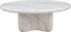 TOV Furniture Juju White Short Faux Marble Indoor/Outdoor Round Coffee Table-3