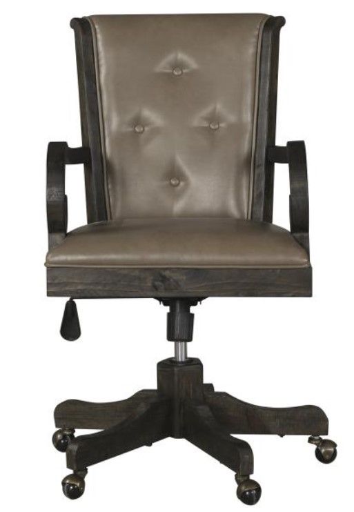 Magnussen Home® Bellamy Peppercorn Upholstered Swivel Chair-3