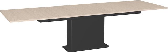 Amisco Customizable Lucarelli 120" Rectangular Extendable Table with 1" White Oak Veneer Top and 1 Leaf-1