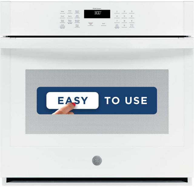 GE® 30" White Electric Built In Single Oven-3