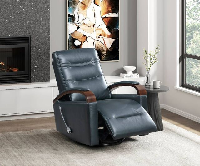 Homelegance® Margot Dark Blue Manual Swivel Glider Reclining Chair-1