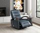 Homelegance® Margot Dark Blue Manual Swivel Glider Reclining Chair-1