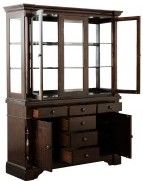 Mazin Furniture Yates Burnished Dark Oak Buffet & Hutch-1