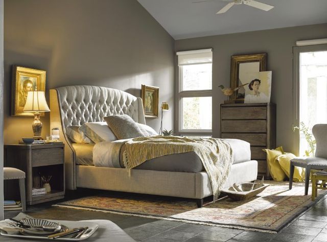 Universal Explore Home™ Halston Graphite/Stone Queen Panel Bed-1
