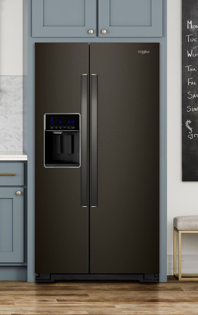 Whirlpool® 36 in. 20.6 Cu. Ft. Fingerprint Resistant Black Stainless Counter Depth Side-By-Side Refrigerator-3