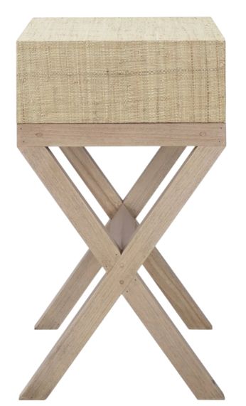 Bramble Customizable Renoir Raffia Bedside Table-3