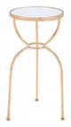 Zuo® Modern Hera Mirror Top Side Table with Gold Base-1
