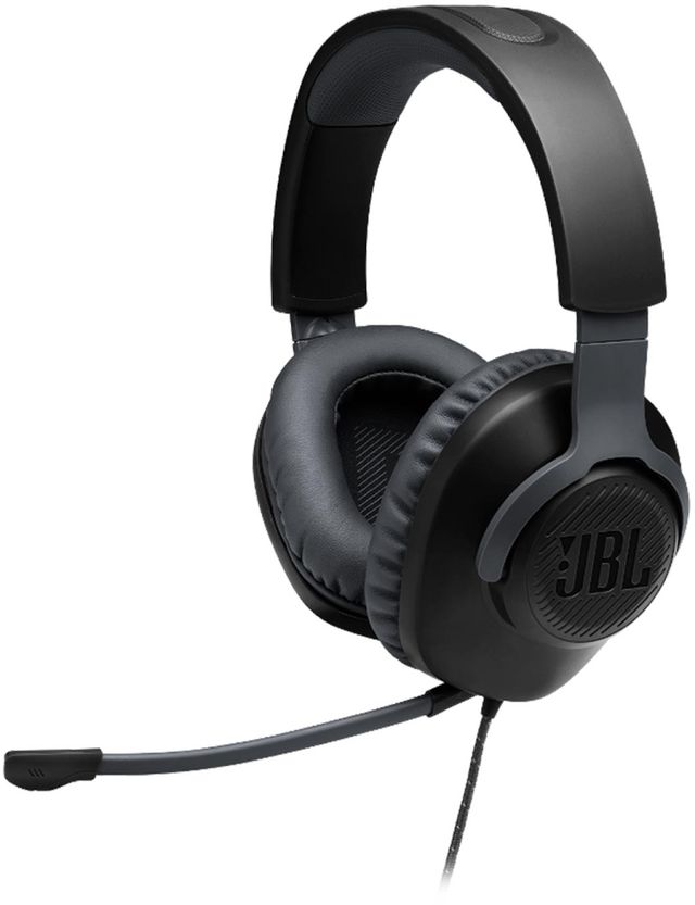 JBL Quantum 100 Black Wired Over-Ear Gaming Headphones with Mic-0