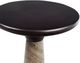 Bassett® Furniture Corinne Black Top Drink Table with Brown Base-2