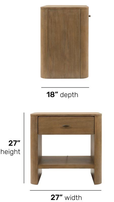 Flexsteel® Normandy Driftwood Open Nightstand-2