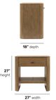 Flexsteel® Normandy Driftwood Open Nightstand-2