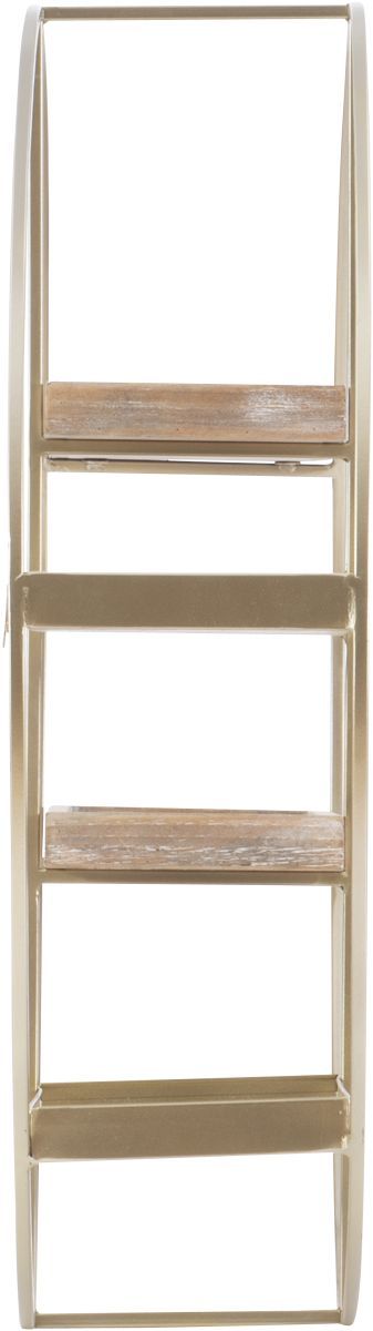 Linon Raine Gold/Gray Wash Wall Shelf-4