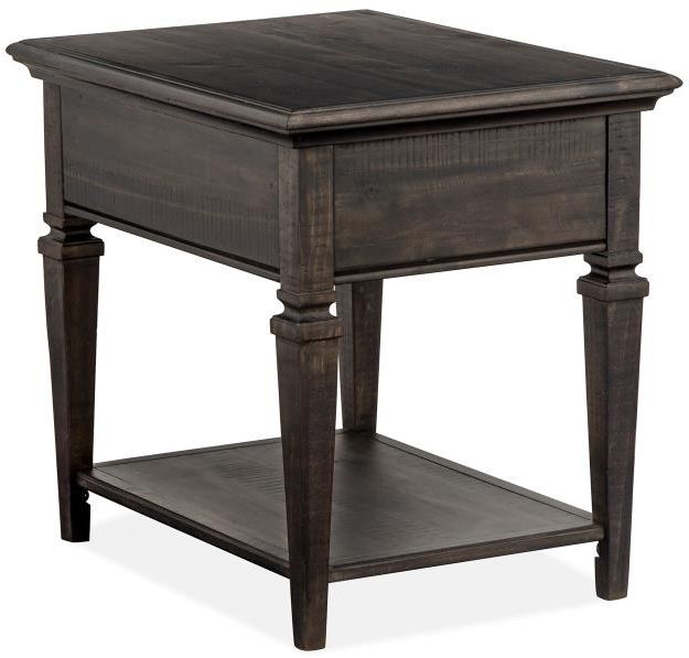 Magnussen Home® Calistoga Weathered Charcoal End Table-2