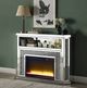 ACME Furniture Noralie Diamond/Mirrored Fireplace with LED-1
