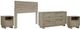 Signature Design by Ashley® Oliah 4-Piece Natural Full Panel Headboard Bed Set-0