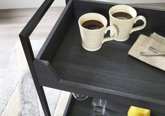 Signature Design by Ashley® Yarlow Black/Gray Bar Cart-3