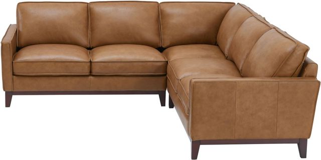 Leather Italia™ Georgetowne Newport 4-Piece Camel Sectional Set-3