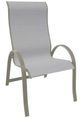 Telescope Casual Aruba Abalone/Storm Aluminum/Fabric Outdoor Sling Supreme Stacking Arm Chair-0