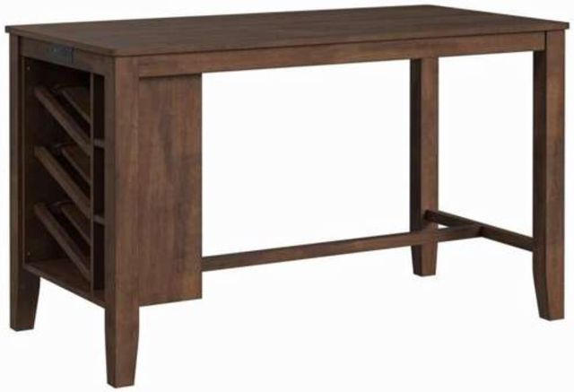 Elements International Santa Barbara 3-Piece Dark Gray/Walnut Dining room Set-4