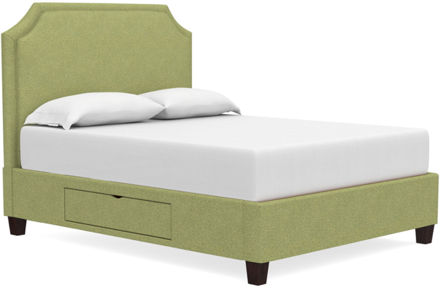 Bassett® Furniture Custom Upholstered Beds Florence Clipped Corner Storage Bed-0