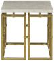 Century® Grand Tour Furniture Links Crystal Stone Top Chairside Table with Antique Brass Base-2