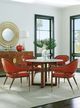 Tommy Bahama® Furniture Palm Desert Arcadia Marble Top Breakfast Table with Brown Wooden Base-2
