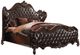 ACME Furniture Versailles Cherry Oak/Dark Brown Queen Upholstered Panel Bed-0