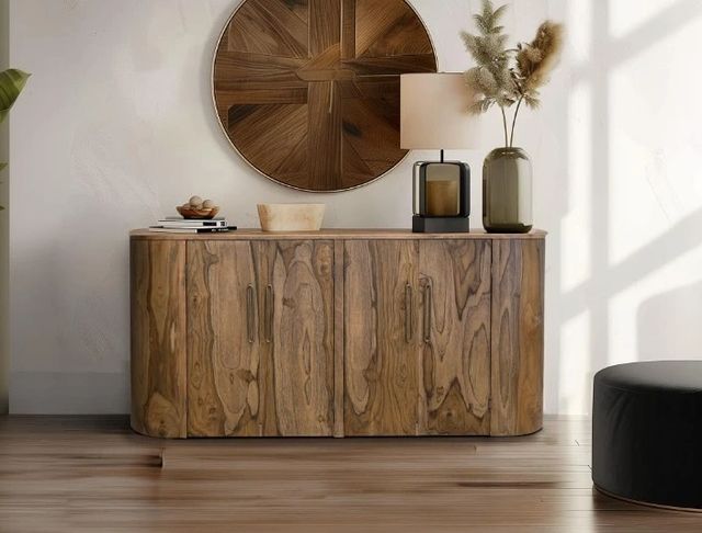 International Furniture Direct Balam Brown Console-1