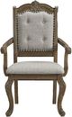 Elements International Madison Park Beige/Brown Dining Arm Chair -1