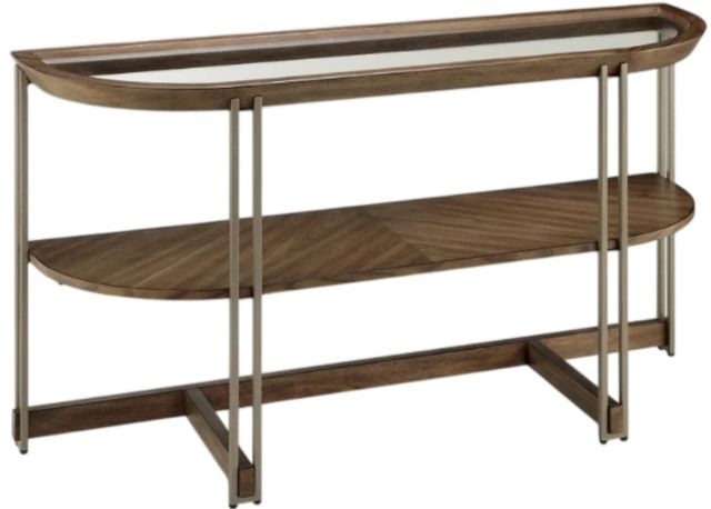 Magnussen Home® Elora Glass Top Walnut Sofa Table-0